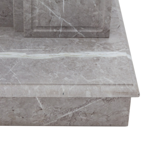 Каминокомплект ANDREA/АЛЬФА Мрамор серый с очагом Электроочаг MAJESTIC LUX/МАДЖЕСТИК фото 5