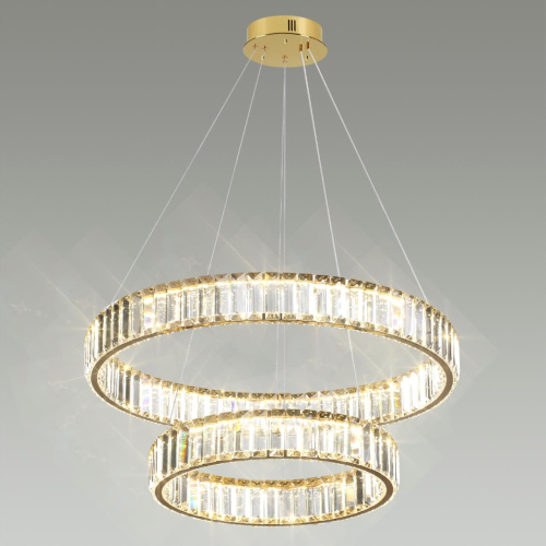 5015/60L L-VISION ODL23 589 золотой/прозрачный металл/хрусталь Люстра LED 60W 4000K 6000Лм VEKIA фото 4