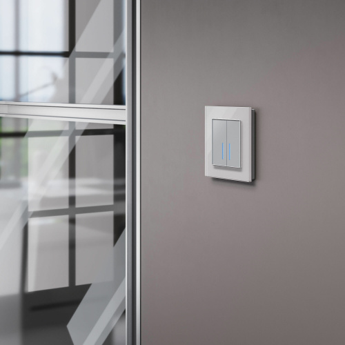 Сенсорный выключатель двухклавишный с подсветкой 1000 Вт серебряный W4520006 фото 7 Сенсорный выключатель двухклавишный с подсветкой 1000 Вт серебряный W4520006 фото 7