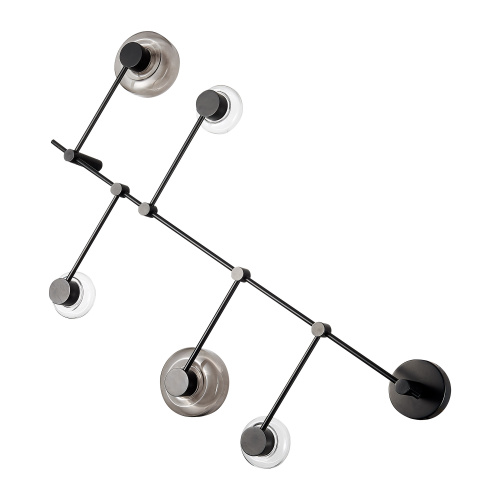 SL6005.401.05 Светильник настенно-потолочный ST-Luce Черный/Дымчатый, Прозрачный LED 5*3W 3000K VALLO фото 2