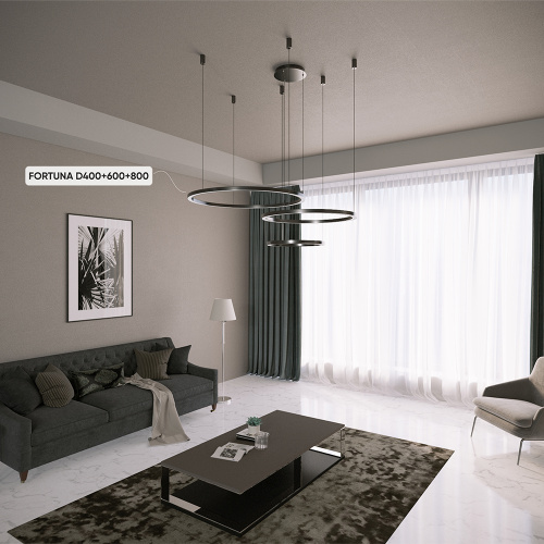 Crystal Lux Люстра Crystal Lux FORTUNA SP158W LED BLACK фото 4