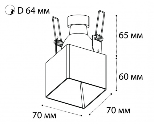 DL 3024 black светильник встраиваемый фото 2 DL 3024 black светильник встраиваемый фото 2