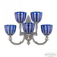 Бра бронзовые с хрусталём 7109B15/3+2/210 NW P1 U Clear-Blue/H-1H