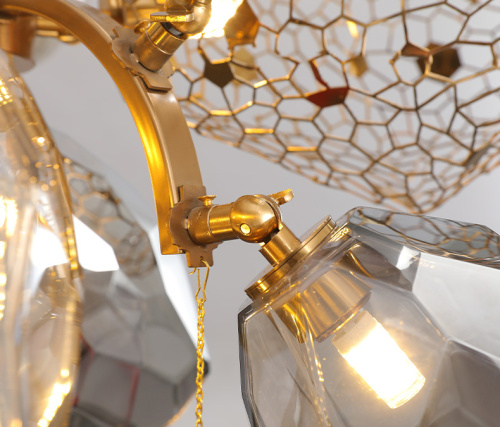 Люстра 8898P/BS gold/smoky фото 2 Люстра 8898P/BS gold/smoky фото 2