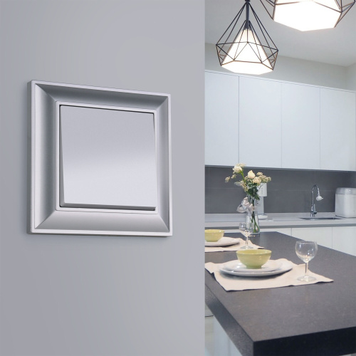 W1110006/ Выключатель одноклавишный (серебряный) W1110006 фото 4 W1110006/ Выключатель одноклавишный (серебряный) W1110006 фото 4