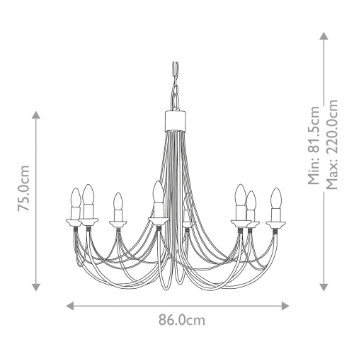 Люстра Elstead Lighting CB8-BLACK фото 7 Люстра Elstead Lighting CB8-BLACK фото 7