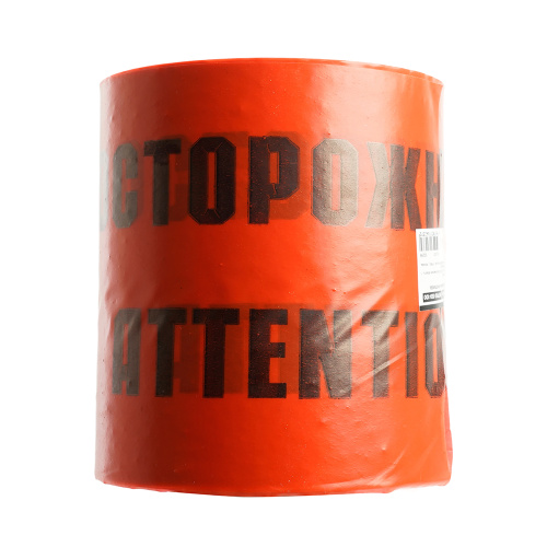 Лента сигнальная, 100 п.м.*150 мм*100 мкм, STEKKER красный/черный INTP10-150-100 фото 5