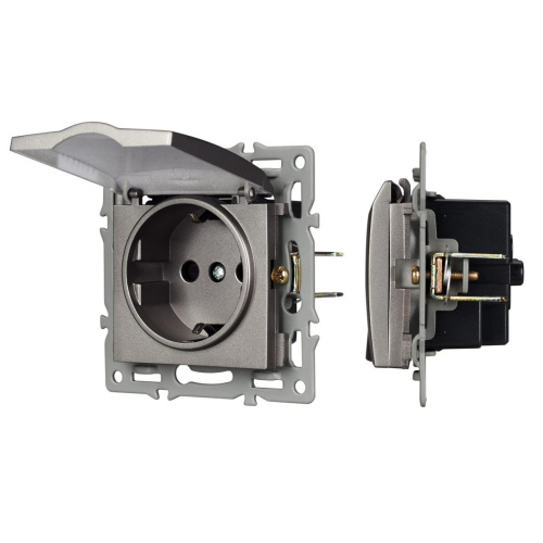 Механизм розетки влагозащищённый SCT-MCP-PL-GR (250V, 16A) Arlight 043747 Механизм розетки влагозащищённый SCT-MCP-PL-GR (250V, 16A) Arlight 043747