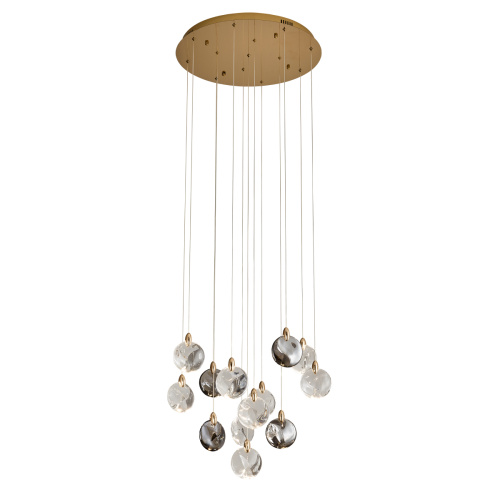Подвесной светильник OD2440-13 gold/clear+amber+grey фото 2