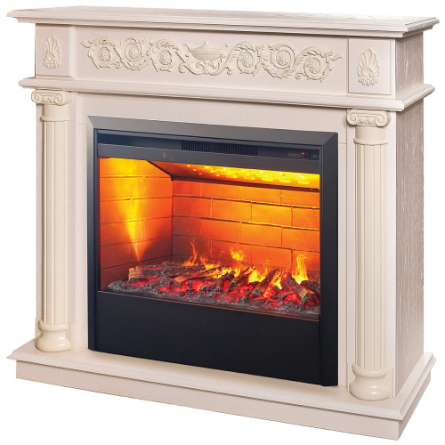 Электрокамин RealFlame Attica WT айвори с очагом 3D Helios 26 фото 2 Электрокамин RealFlame Attica WT айвори с очагом 3D Helios 26 фото 2