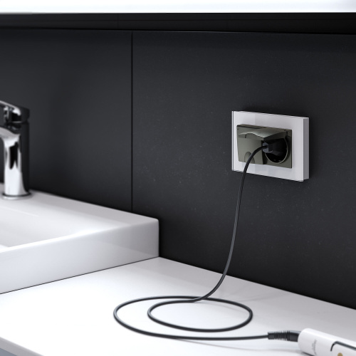 Рамка из стекла для двойной розетки Favorit белый W0081101 фото 2
