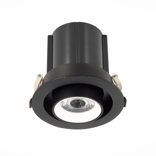 ST702.438.12 Св-к встр. Черный LED 1*12W 3000K 900Lm Ra80 24° IP20 D90xH92 180-240V Встраиваемые светильники фото 2