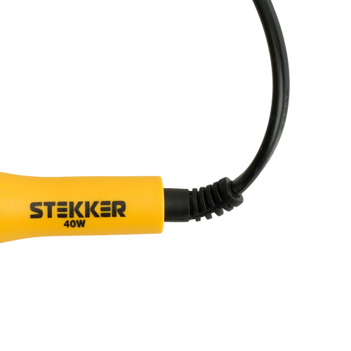 PLE201- 40 Паяльник 40W с кнопкой вкл., нихромовый нагреватель, долговечное жало, 230В фото 3