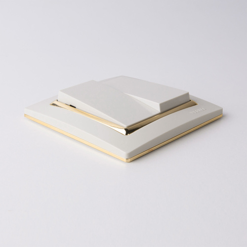 Выключатель двухклавишный проходной (слоновая кость) W1122003 фото 2