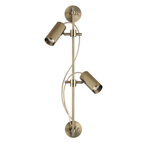 7013/2W HIGHTECH ODL25 477 Настенный св-к поворотный на 50°/180° металл/под латунь IP20 LED GU10 *2 10W 220V MANCHESTER 7013/2W HIGHTECH ODL25 477 Настенный св-к поворотный на 50°/180° металл/под латунь IP20 LED GU10 *2 10W 220V MANCHESTER