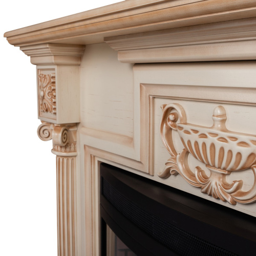 Каминокомплект LONDON/ЛОНДОН Бежевый дуб с бежевой патиной с очагом Электроочаг EPSILON/ЭПСИЛОН 33 фото 6