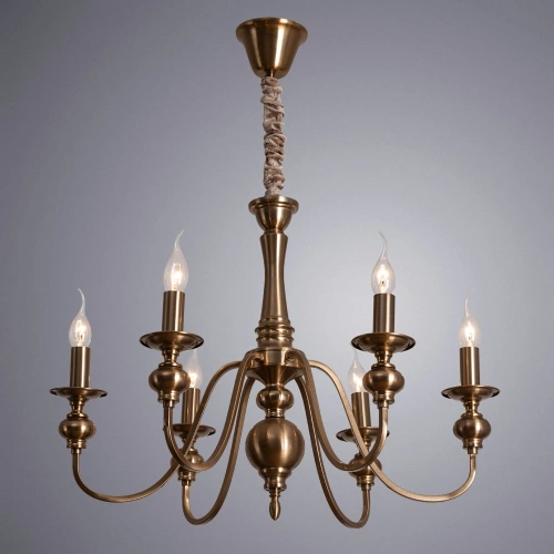 Подвесная люстра Arte Lamp PASSONI A6097LM-6PB фото 2 Подвесная люстра Arte Lamp PASSONI A6097LM-6PB фото 2