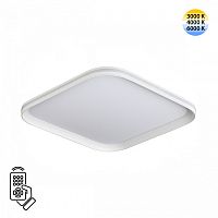 7750/72L MITRA LED SN 544 Светильник металл/PMMA/белый LED 72Вт 3000-6000К 396х396 IP20 пульт ДУ BETA