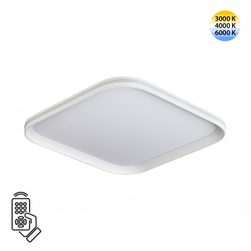 7750/72L MITRA LED SN 544 Светильник металл/PMMA/белый LED 72Вт 3000-6000К 396х396 IP20 пульт ДУ BETA 7750/72L MITRA LED SN 544 Светильник металл/PMMA/белый LED 72Вт 3000-6000К 396х396 IP20 пульт ДУ BETA