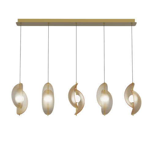 Подвесной светильник MD24030035-5B brass/amber Подвесной светильник MD24030035-5B brass/amber