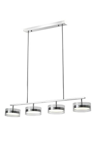 Люстра на штанге хром LED 48Вт 114см Zortes DONUT ZRS.1802.04 фото 6