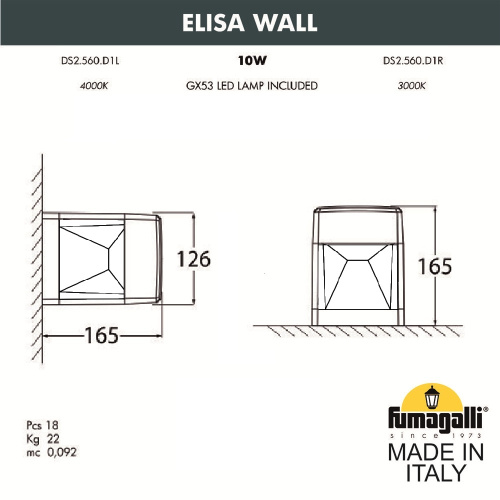 Светильник уличный настенный FUMAGALLI ELISA WALL DS2.560.000.WXD1L фото 3 Светильник уличный настенный FUMAGALLI ELISA WALL DS2.560.000.WXD1L фото 3