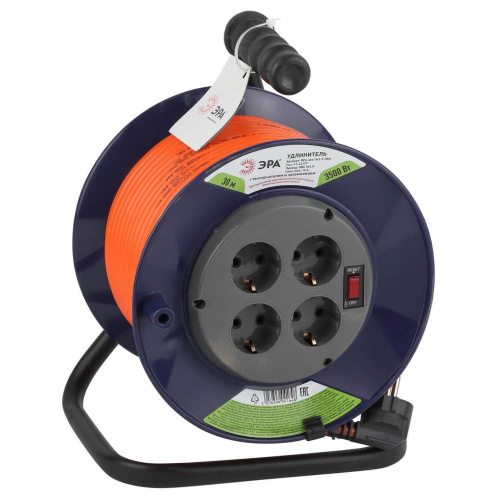 Удлинитель силовой ЭРА RPx-4es-3x1.5-30m Б0043056 Удлинитель силовой ЭРА RPx-4es-3x1.5-30m Б0043056
