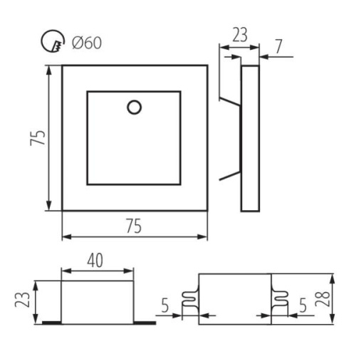 Подсветка для лестницы Kanlux Apus 29856 фото 2