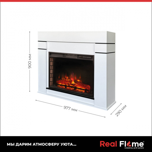 Электрокамин RealFlame Alta WT белый c Sparta 25,5 LED фото 3 Электрокамин RealFlame Alta WT белый c Sparta 25,5 LED фото 3