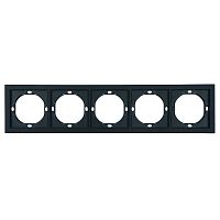 Рамка 5-местная, STEKKER, серия Мия, PFR00-3005-05, черный бархат