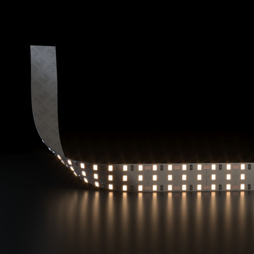 Лента светодиодная 360 LED 26 Вт IP20 трехрядная 3300К теплый белый, 5м 2835 24V 360Led 26W IP20 фото 2