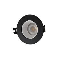 DK3061-BK+WH Встраиваемый светильник, IP 20, 10 Вт, GU5.3, LED, черный/белый, пластик