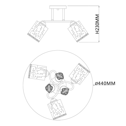 Потолочный светильник Escada 1118/3PL E27*40W Gold фото 2