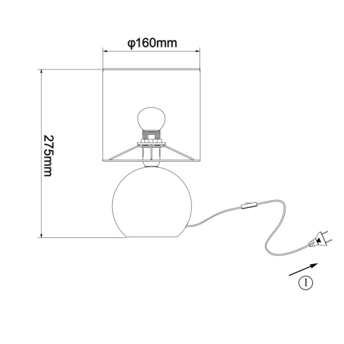 Настольный светильник Escada 10160/L E14*40W Football фото 2