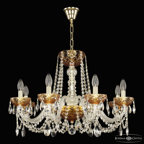 Люстра 5402/8/240 G Amber/M-1F Bohemia Ivele Crystal (Богемия Ивеле Кристалл) фото 2 Люстра 5402/8/240 G Amber/M-1F Bohemia Ivele Crystal (Богемия Ивеле Кристалл) фото 2