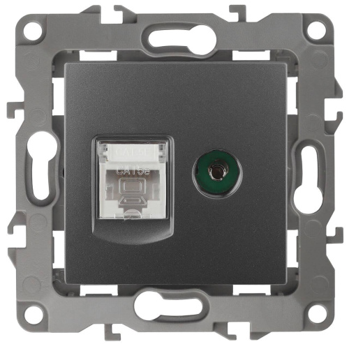 Розетка комбинированная RJ45+TV ЭРА 12 12-3110-12 Б0027447 Розетка комбинированная RJ45+TV ЭРА 12 12-3110-12 Б0027447