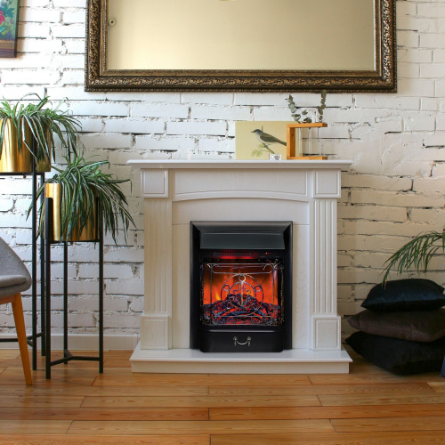 Каминокомплект ANDREA/АЛЬФА Беленый дуб с очагом Электроочаг MAJESTIC LUX RC/МАДЖЕСТИК С ПУЛЬТОМ фото 4