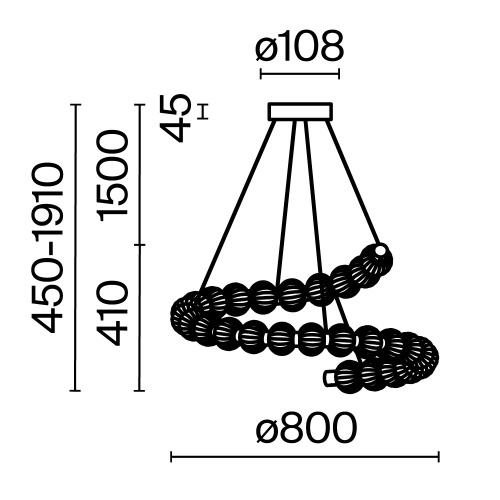 Подвесной светильник Maytoni MOD555PL-L35G3K фото 6