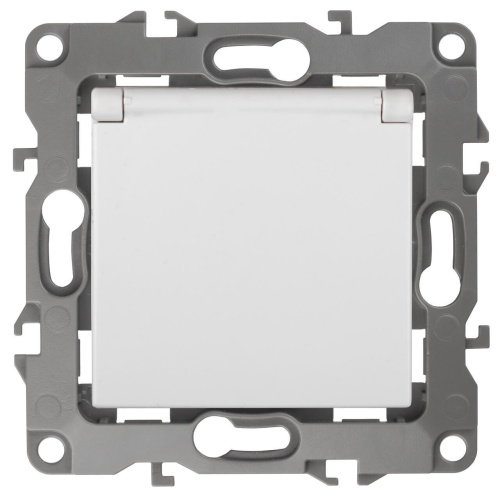 Розетка ЭРА 12 2P E Schuko со шторками с крышкой 16A 250V 12-2003-01 Б0038806 Розетка ЭРА 12 2P E Schuko со шторками с крышкой 16A 250V 12-2003-01 Б0038806