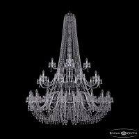 Люстра хрустальная 1410/20+10+5/530/h-200/3d Ni V0300 Bohemia Ivele Crystal (Богемия Ивеле Кристалл)