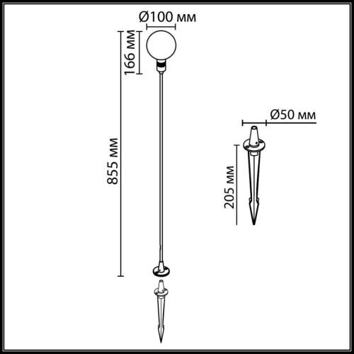 Уличный светильник Odeon Light Nature 7121/2GLA фото 6 Уличный светильник Odeon Light Nature 7121/2GLA фото 6