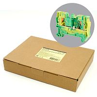 Зажим пружинный, 2-проводной проходной ЗНИ - 4 , JXB PT 4, желтый,зеленый LD572-1-40