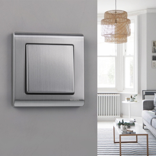 Выключатель одноклавишный (глянцевый никель) W1110002 фото 3