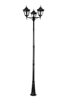 Светильник садово-парковый Feron 8315/PL8315 столб 3*100W E27 230V, черное золото