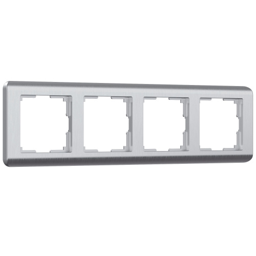 Рамка из поликарбоната на 4 поста Stream серебряный W0042106 Рамка из поликарбоната на 4 поста Stream серебряный W0042106