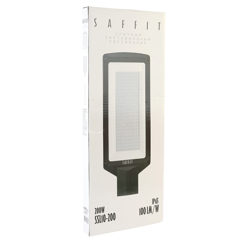 Светодиодный уличный консольный светильник SAFFIT SSL10-200 200W 5000K 230V, черный фото 6