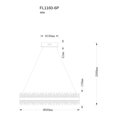 Подвесная люстра Donum FL1160-6P фото 2