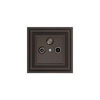 ТВ-розетка оконечная TV/SAT/R Liregus Retro коричневый омбре 29-030