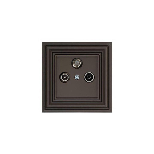 ТВ-розетка оконечная TV/SAT/R Liregus Retro коричневый омбре 29-030