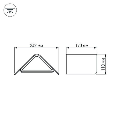 Уличный настенный светодиодный светильник Arlight LGD-Wall-Delta-1B-12W Warm White 019779 фото 3 Уличный настенный светодиодный светильник Arlight LGD-Wall-Delta-1B-12W Warm White 019779 фото 3